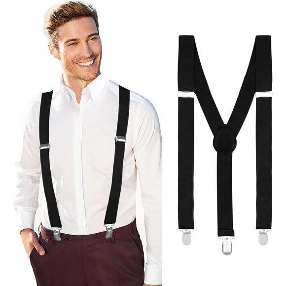 Other - Black Suspenders for Men's Suspenders for Jeans Tuxedo Suit Pants
